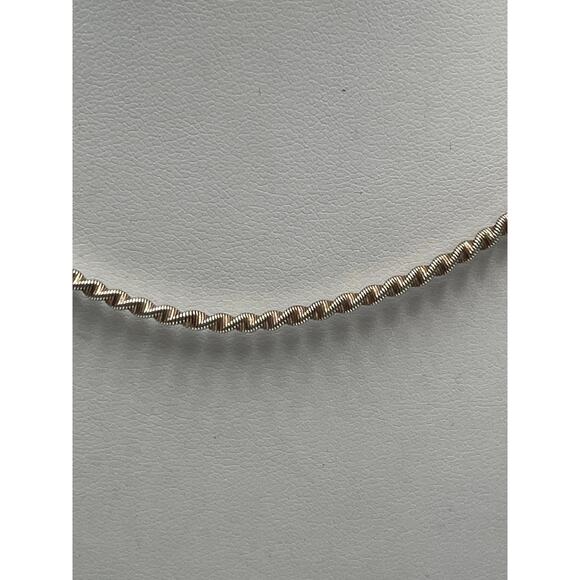 Milor Italy Sterling Silver Serpentine 8.2g Twisted Snake Torque Chain Necklace - Picture 2 of 12